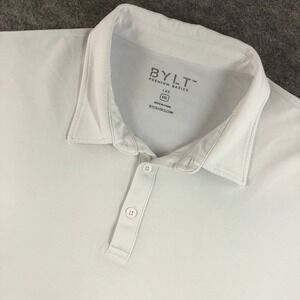 BYLT Premium Basics Lux Men's White Short Sleeve Polo Shirt XXL